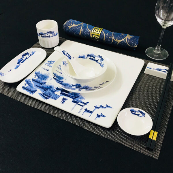 Chinese Restaurant Hotel Set Table Ceramic Dishes Tableware Set - Image 5