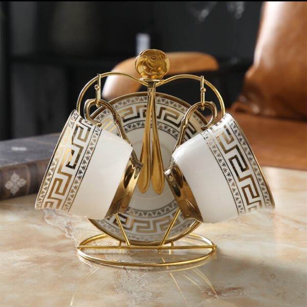 European Style Luxury Ceramic Coffee Cup Set - Image 4