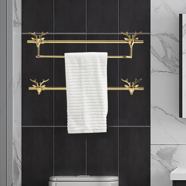 American Light Luxury Style Lucky Deer Decorative Hook Towel Bar - Image 6