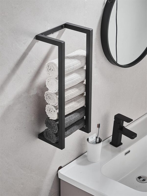Bathroom Towel Rack Bath Towel Storage Rack Hotel Toilet Towel Roll Stand Dual-use - Image 5