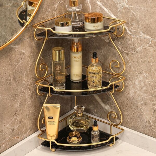 Light Luxury Triangle Bathroom Storage Shelf Vanity - Image 5