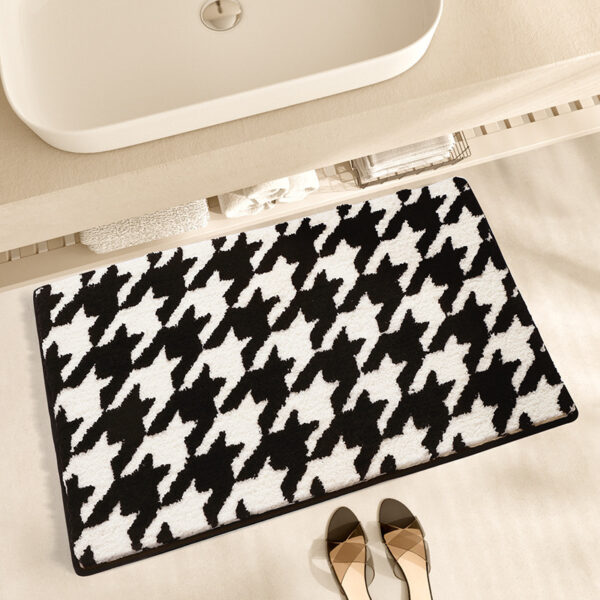 Simple Plaid Bathroom Absorbent Bathroom Anti-slip Mats Carpet - Image 5