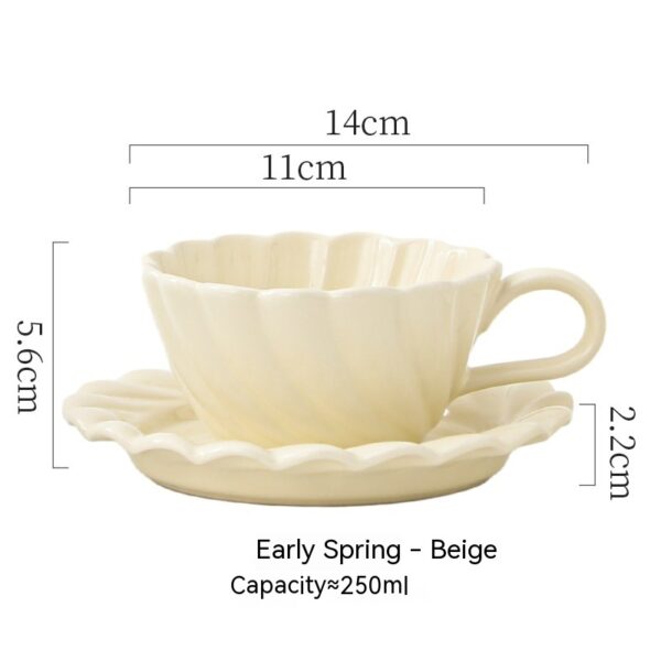 Cream Style Ceramic Cup Restaurant Hotel Household Coffee Set Suit - Image 7