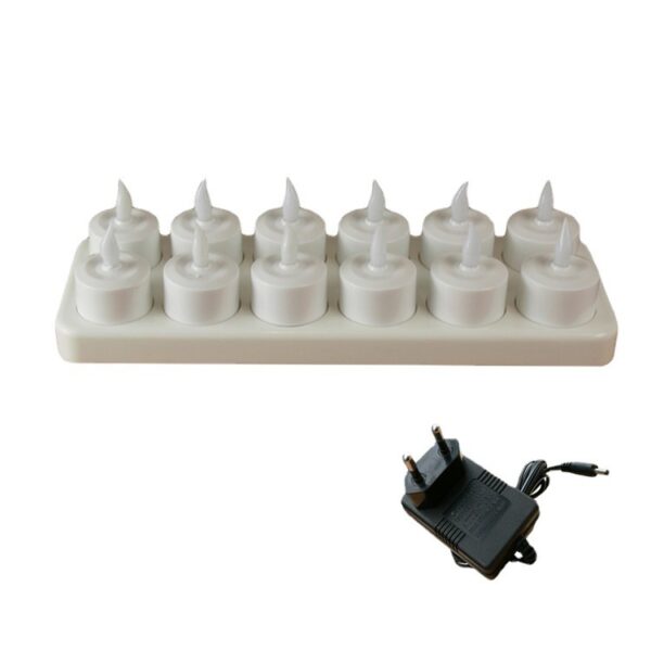 12 LED Rechargeable Electronic Candles - Image 2