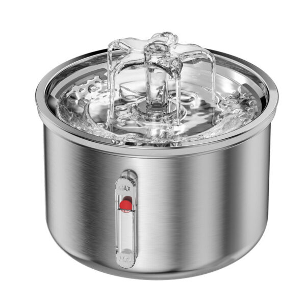 Pet Automatic Water Dispenser Stainless Steel Smart Small Flower Fountain - Image 8
