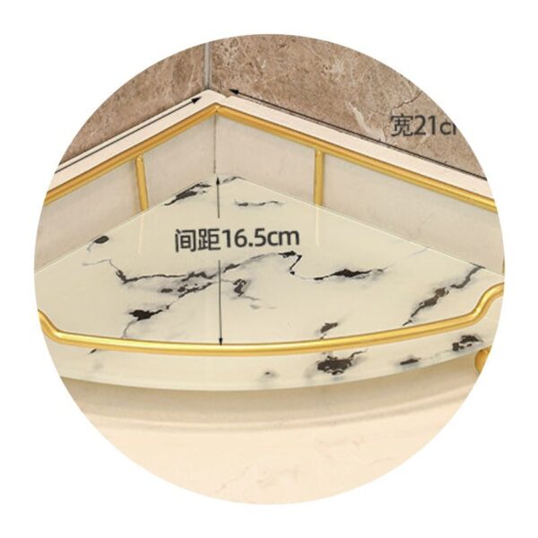 Light Luxury Triangle Bathroom Storage Shelf Vanity - Image 3