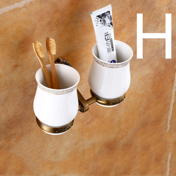 European Style Non-perforated Folding Towel Rack Set - Image 4