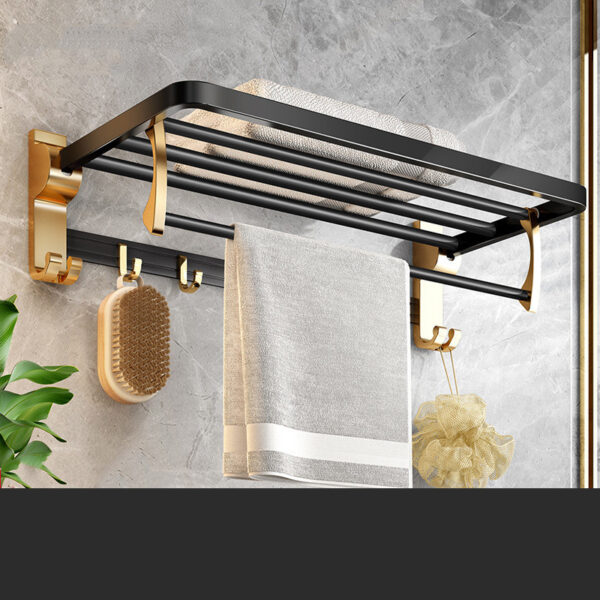 Light Luxury Style Towel Free Punch Bathroom  Rack - Image 2
