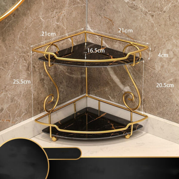 Light Luxury Triangle Bathroom Storage Shelf Vanity - Image 6