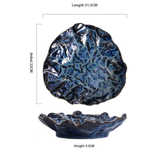Creative Kiln Baked Ceramic Plate Special-shaped Plate Plate High-end Hotel Snack Dish Salad Dish Cold Dish Fruit Plate - Image 7