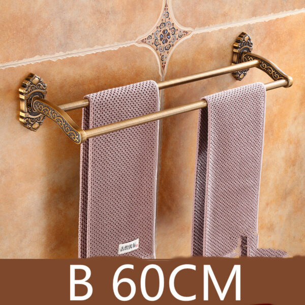 European Style Non-perforated Folding Towel Rack Set - Image 3