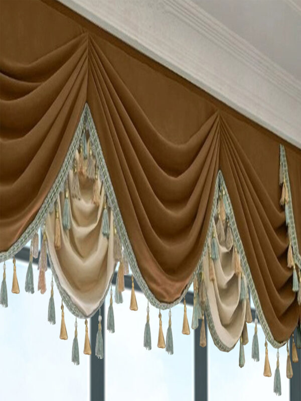Finished Retro Villa Living Room Bedroom High-grade Thickened Light Luxury Velvet Splicing Curtains, Curtain Drapes Need To Be Purchased - Image 10