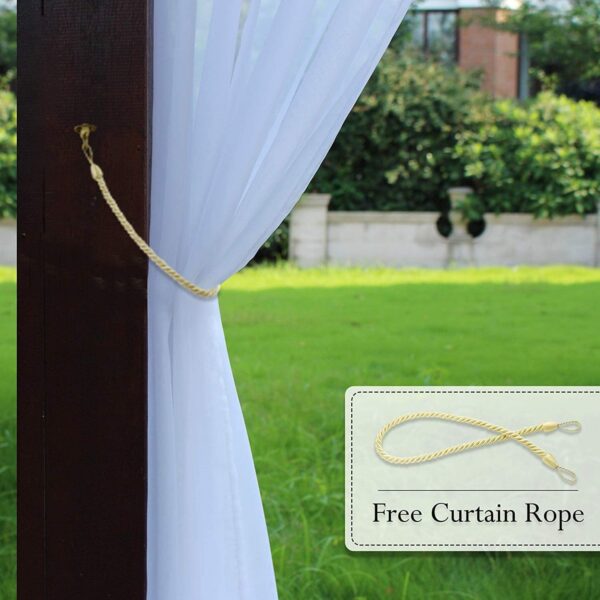 Outdoor Shading Door Curtain Waterproof Curtain Pavilion Balcony White Mesh Curtains Terrace Window Screen - Image 8