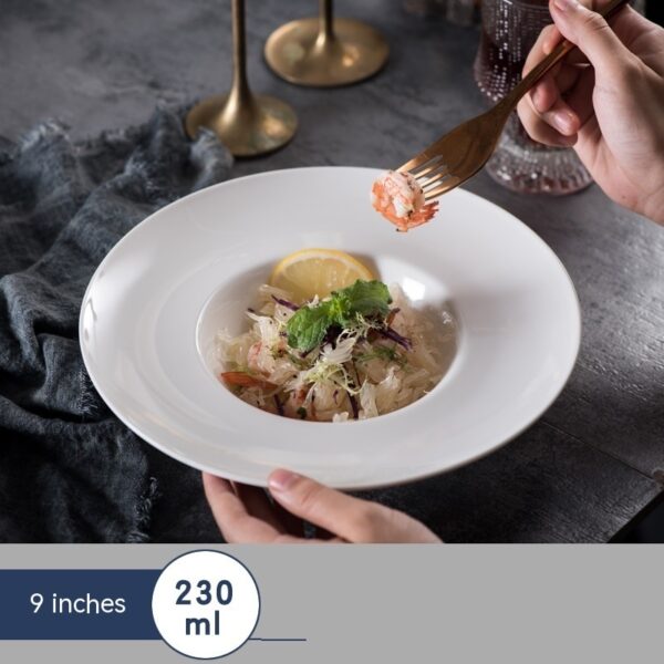 Western Soup Plate Hotel Round Ceramic Tableware - Image 9