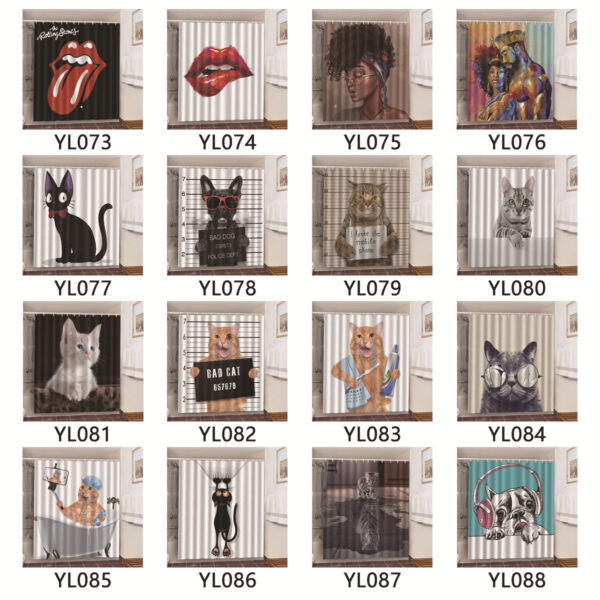 Decorative Shower Curtain For Sanitary Partition - Image 4
