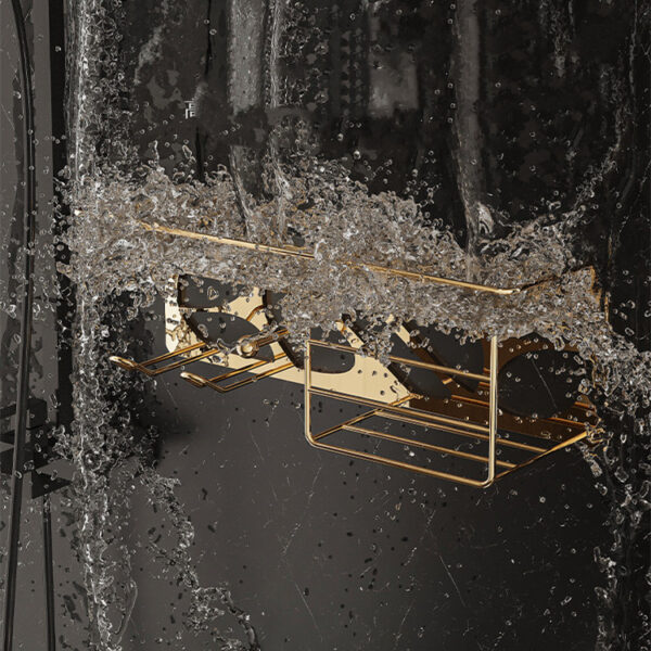 Wall Mounted Hair Dryer Storage Rack In Bathroom - Image 3