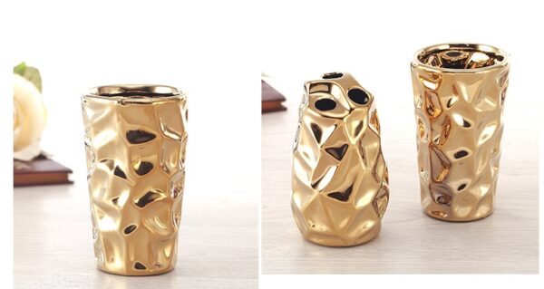 Creative Golden Ceramic Bathroom Toilet Set - Image 7