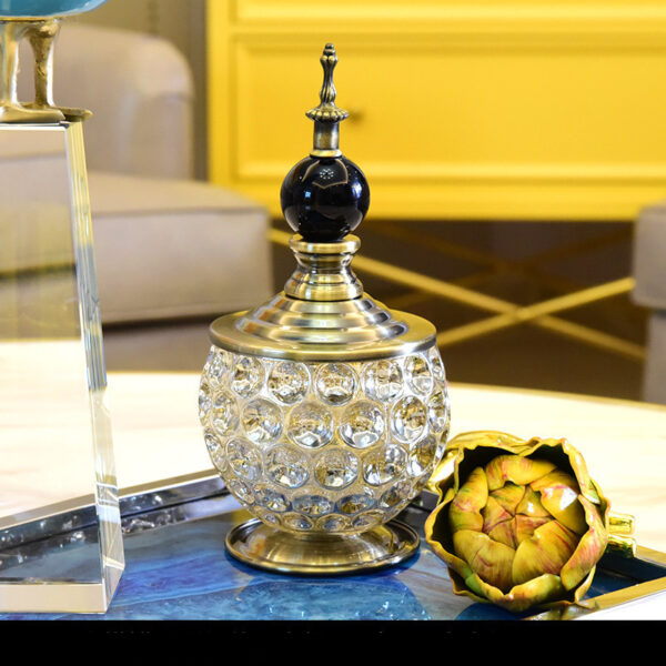 Metal Glass Candy Jar Storage Jar Storage Jar Decoration - Image 4