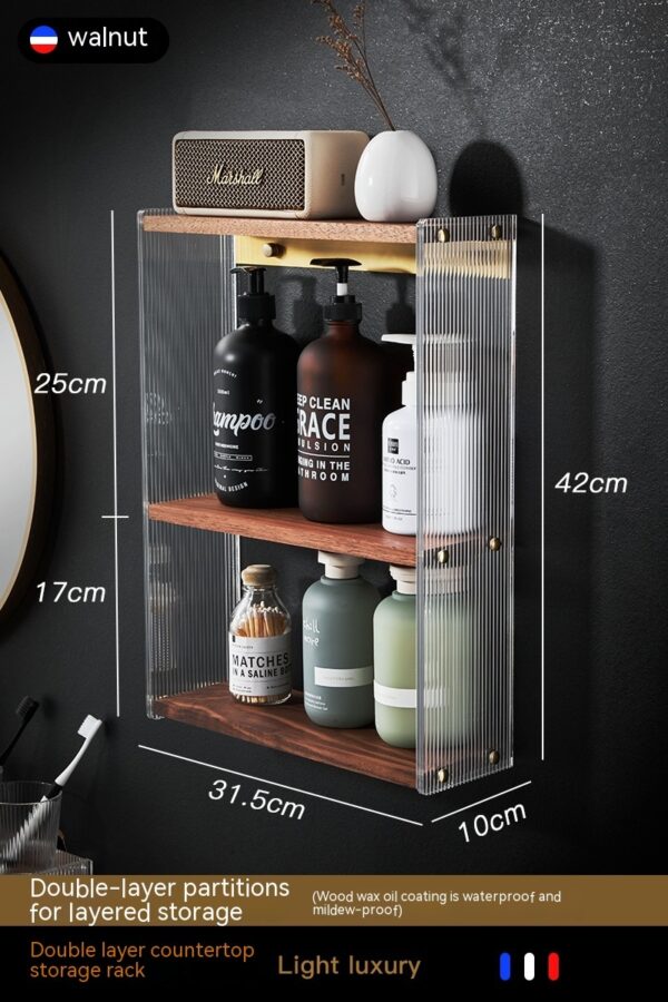 Bathroom Countertop Commodity Shelf Acrylic Storage Rack - Image 9
