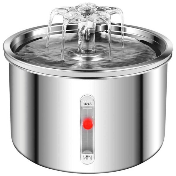 Pet Automatic Water Dispenser Stainless Steel Smart Small Flower Fountain - Image 9