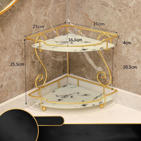 Light Luxury Triangle Bathroom Storage Shelf Vanity - Image 10