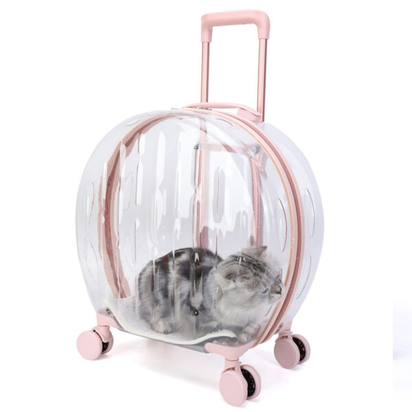 Portable Transparent Trolley Case Cat Bag - Image 3